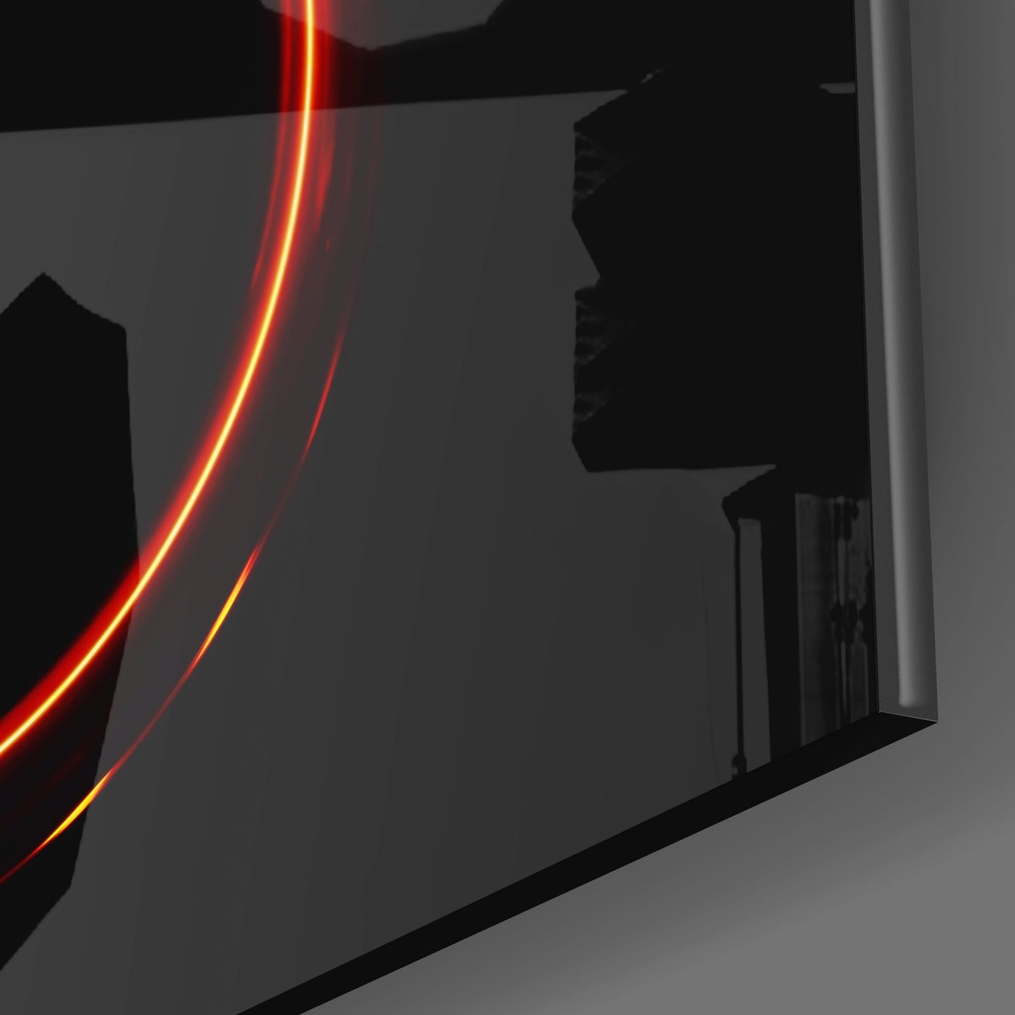 Capricorn Symbol Fire Trail Glass Wall Art