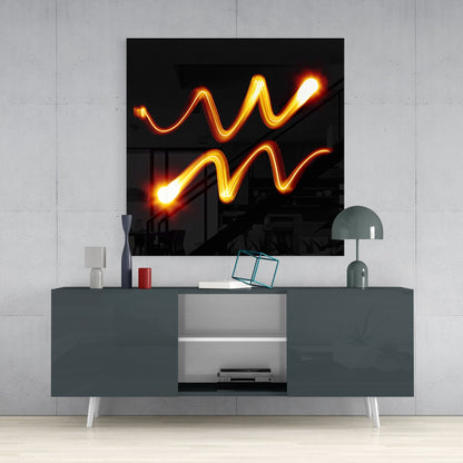 Aquarius Zodiac Symbol Glass Wall Art