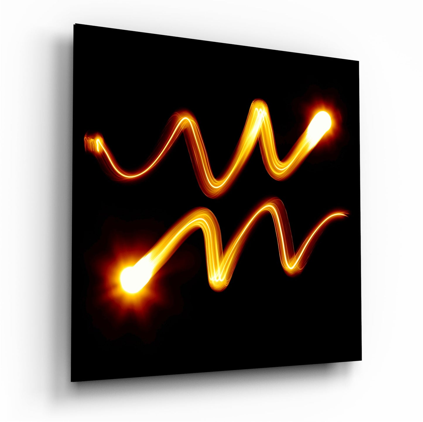 Aquarius zodiac symbol glass wall art