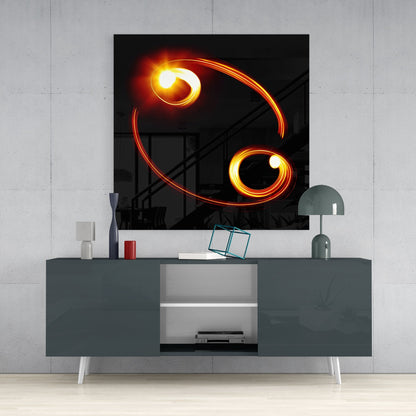 Cancer Symbol Glass Wall Art