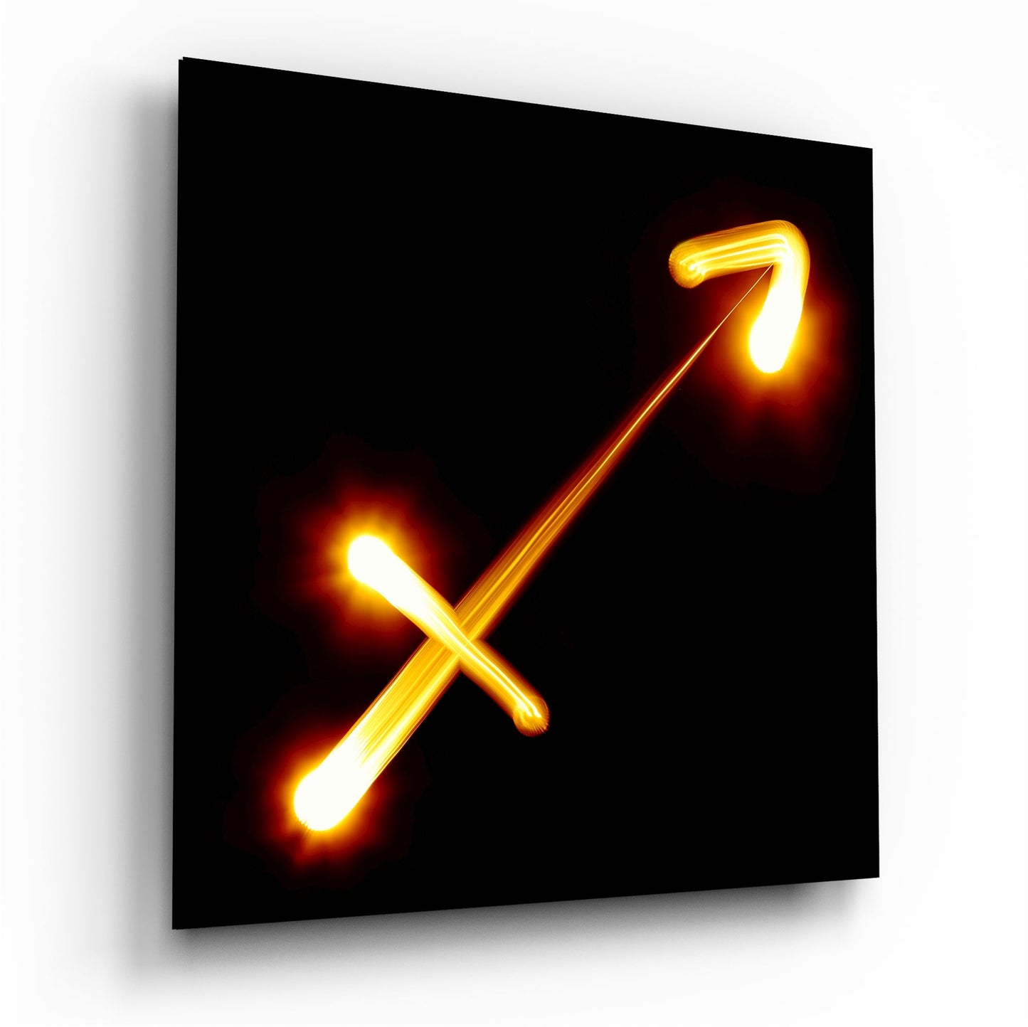 Sagittarius zodiac symbol glass wall art
