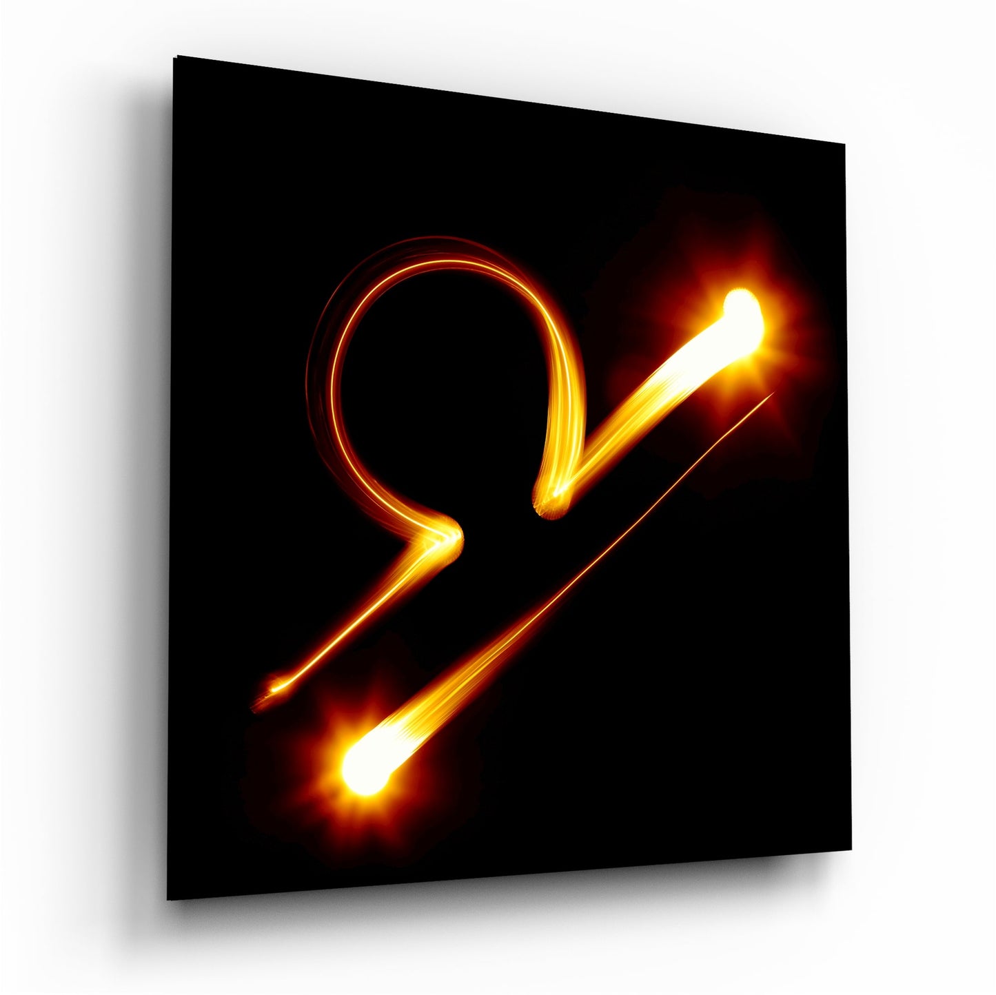 Libra zodiac symbol glass wall art