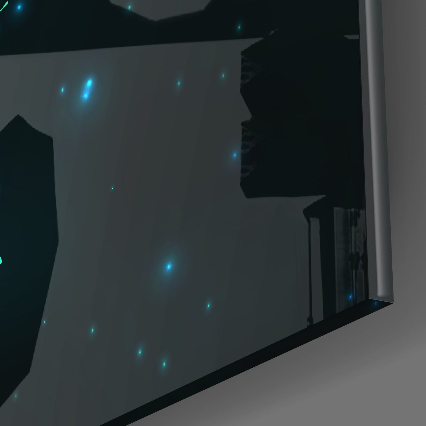 Mint Green Starry Cancer Zodiac Glass Wall Art