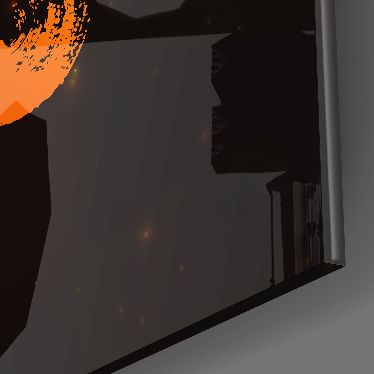 Orange Ember Sky Leo Zodiac Glass Wall Art