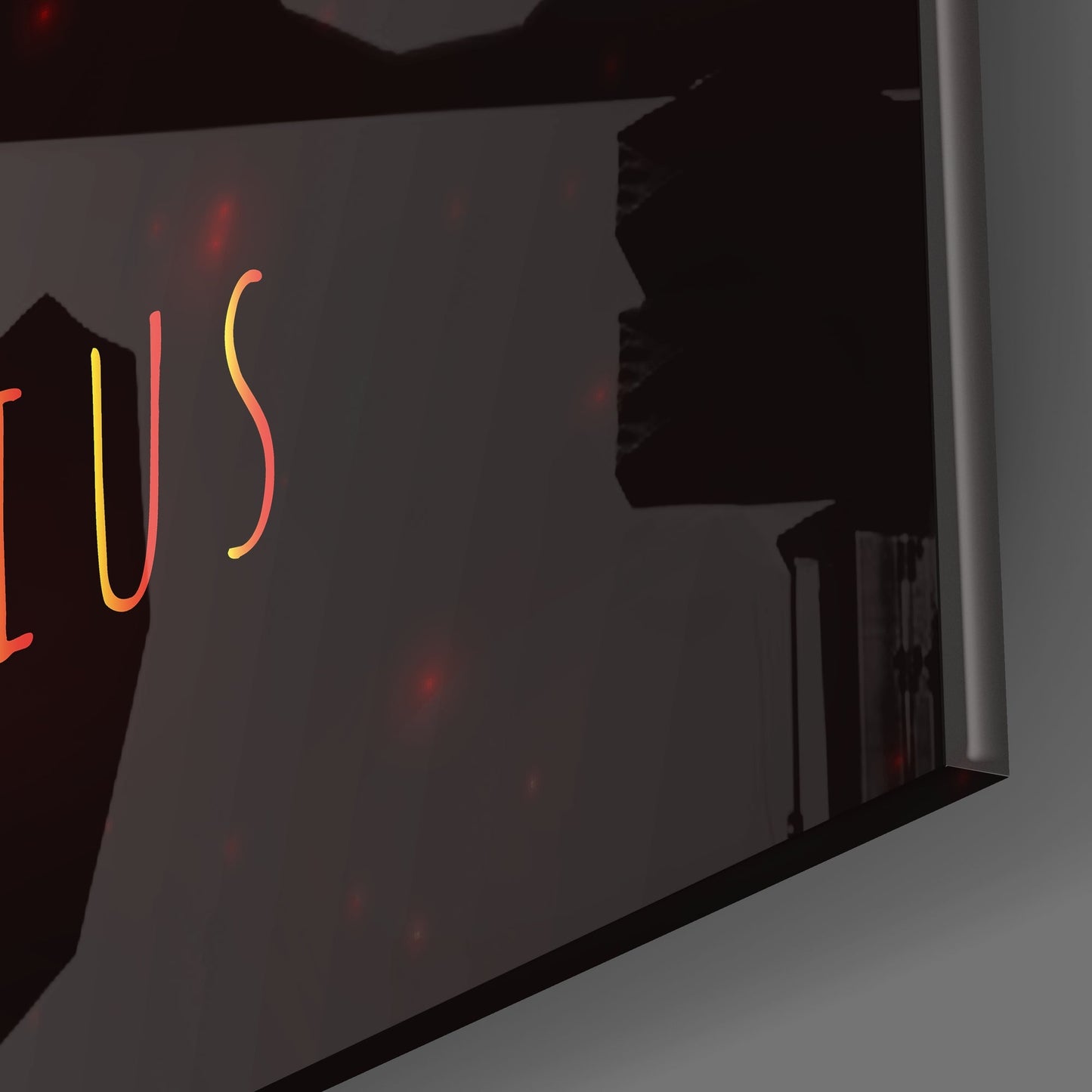Red and Yellow Arrow Sagittarius Glass Wall Art