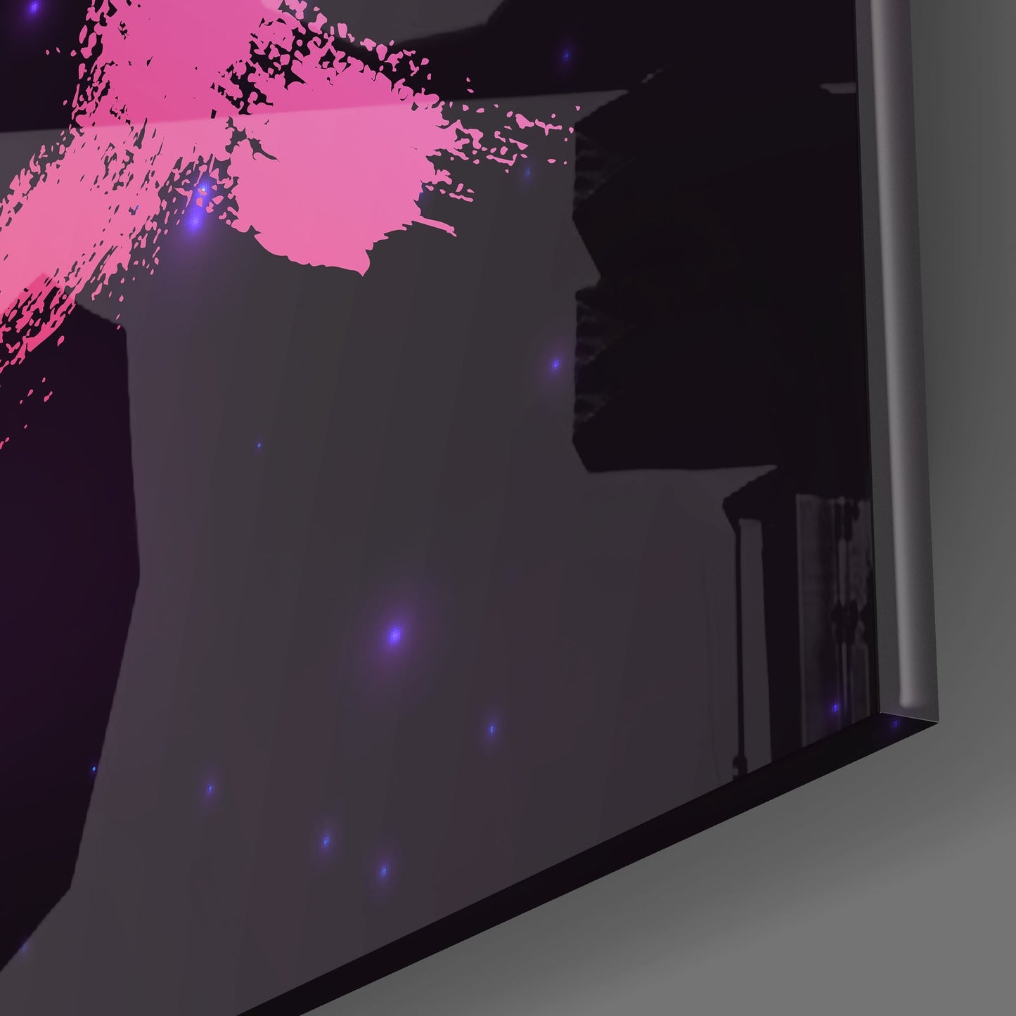 Purple Nebula Virgo Glass Wall Art