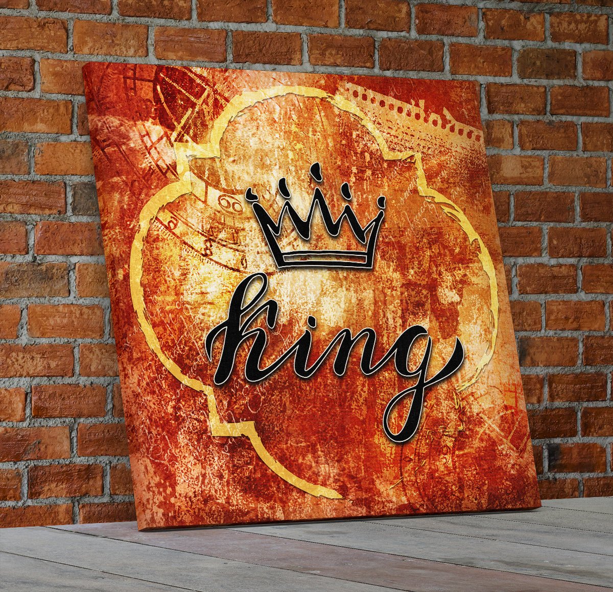 King and Queen crown canvas wall art