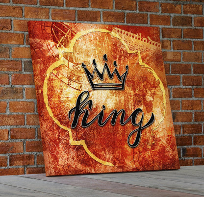 King and Queen crown canvas wall art