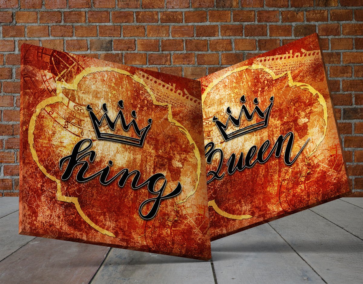 King And Queen Crown Canvas Wall Art