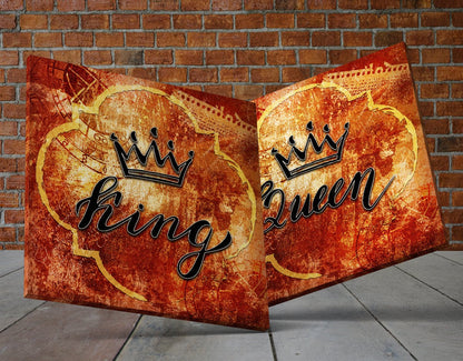 King And Queen Crown Canvas Wall Art