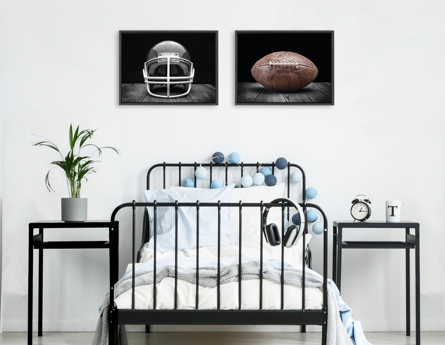 Vintage Football Framed Canvas Art Set