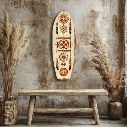 Aztec Patterns Glass Wall Art