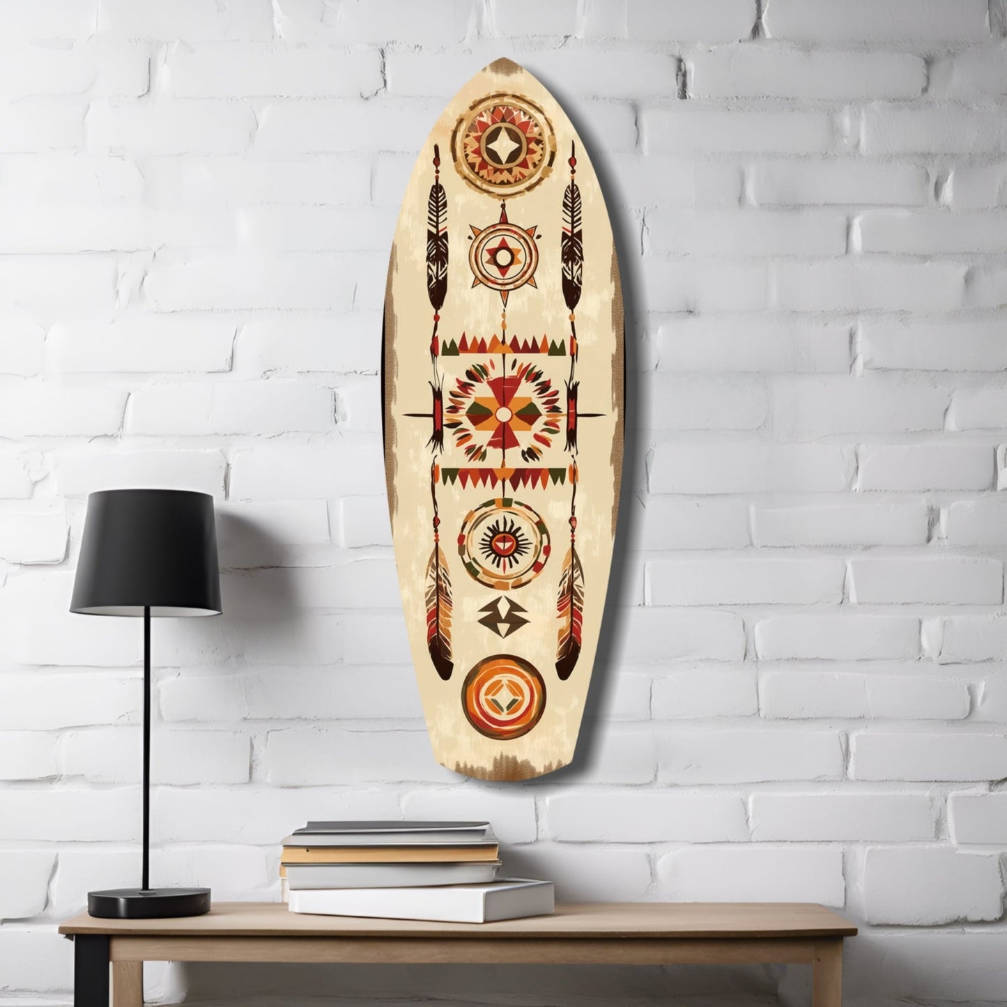 Aztec Patterns Glass Wall Art