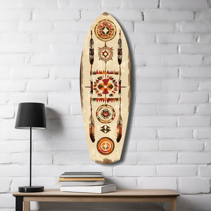 Aztec Patterns Glass Wall Art