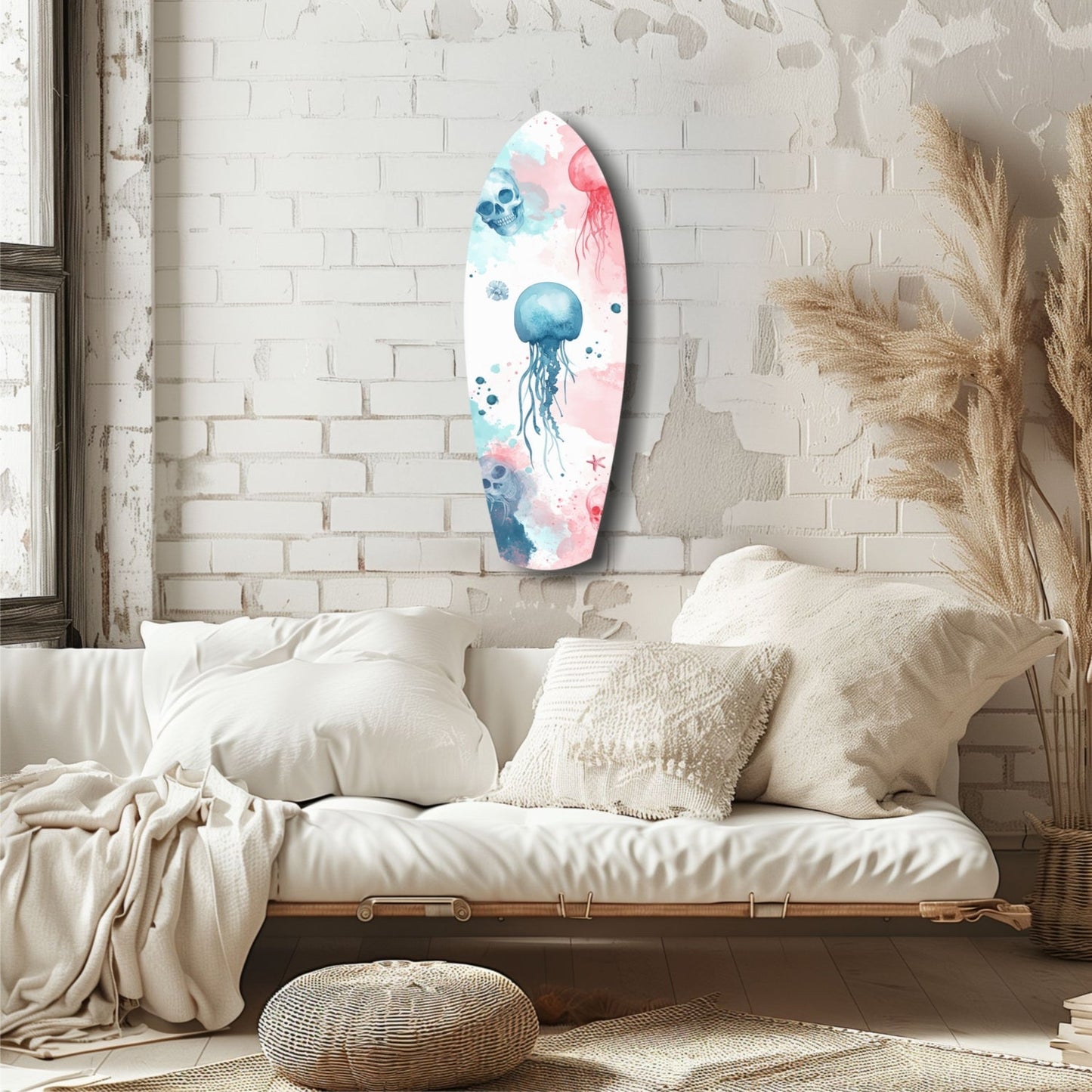 Jellyfish Glass Wall Art