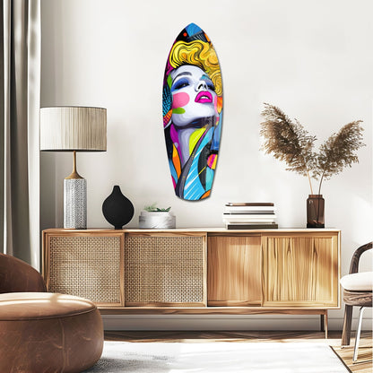 Vintage Woman Glass Wall Art