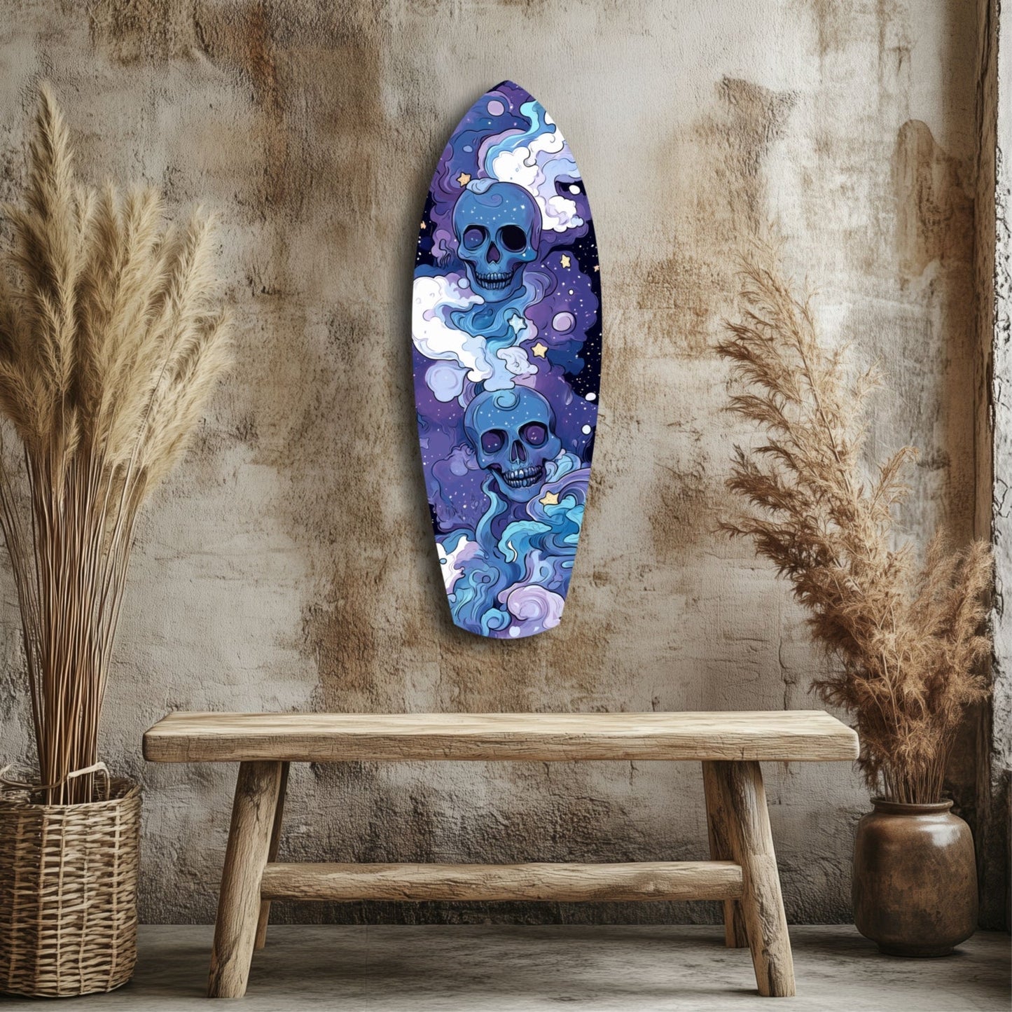 Midnight Skull Glass Wall Art