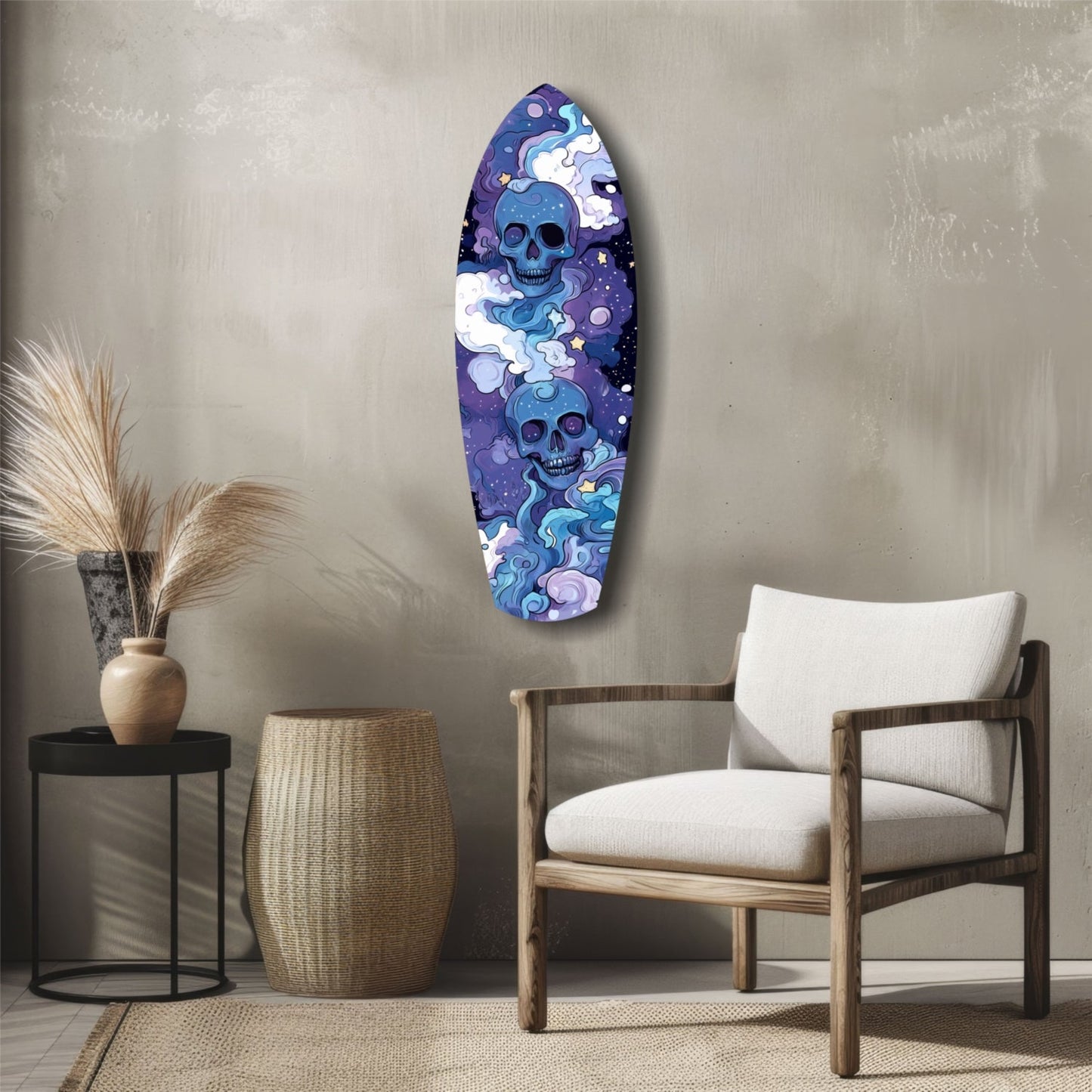 Midnight Skull Glass Wall Art