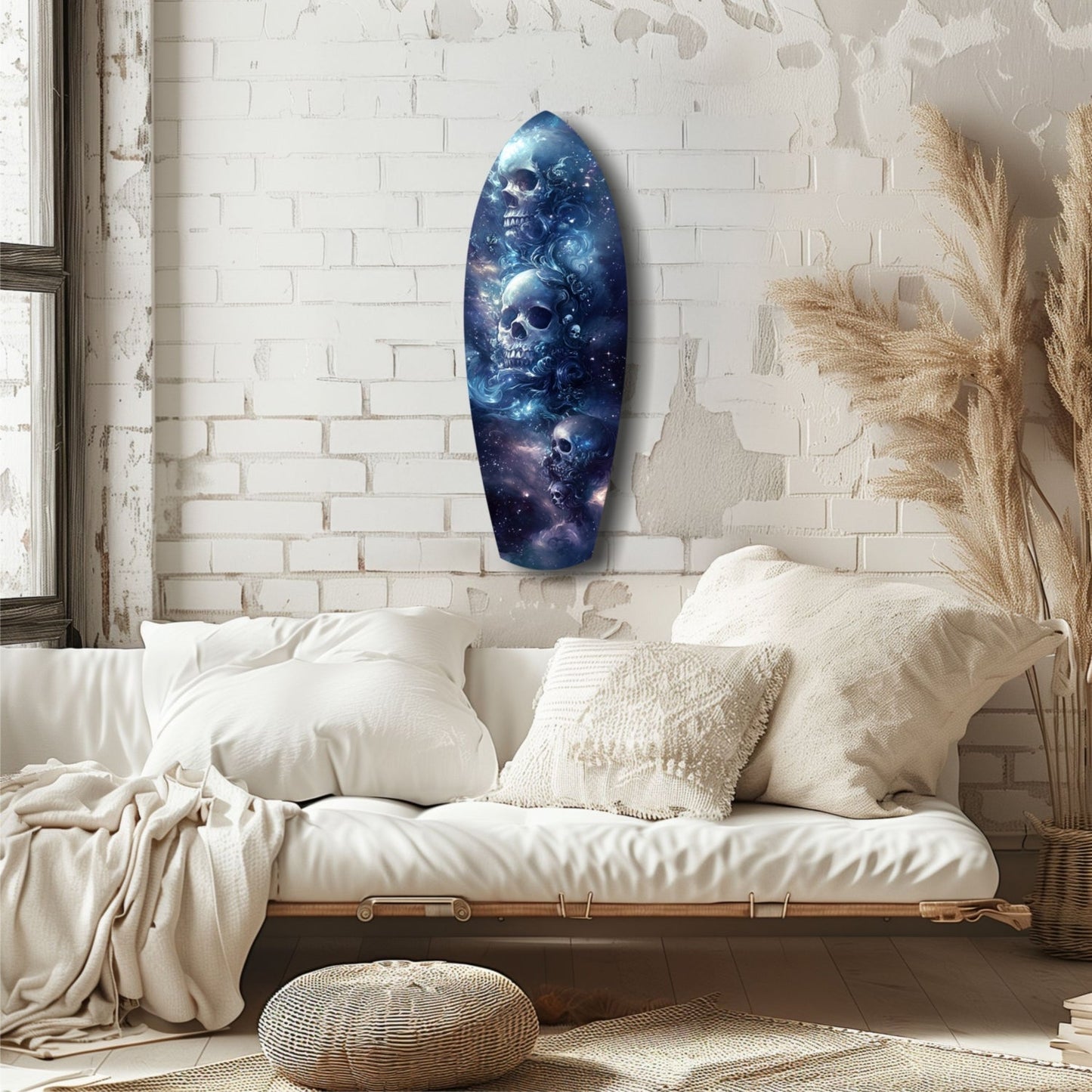 Midnight Skull Glass Wall Art