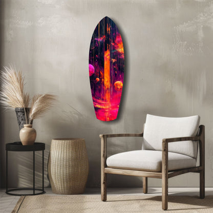 Kinetic Cosmos Glass Wall Art