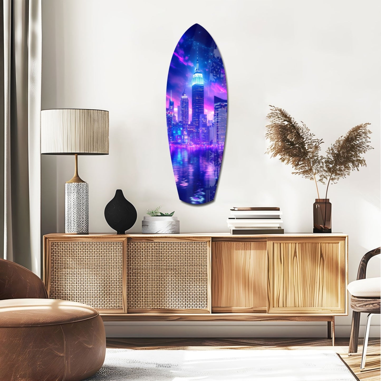 Empire City V2 Glass Wall Art