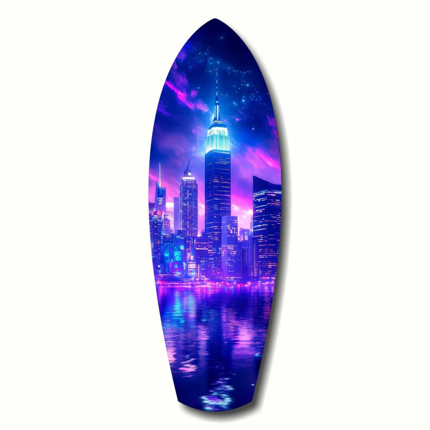 Empire City skyline glass wall art V2