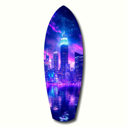 Empire City skyline glass wall art V2