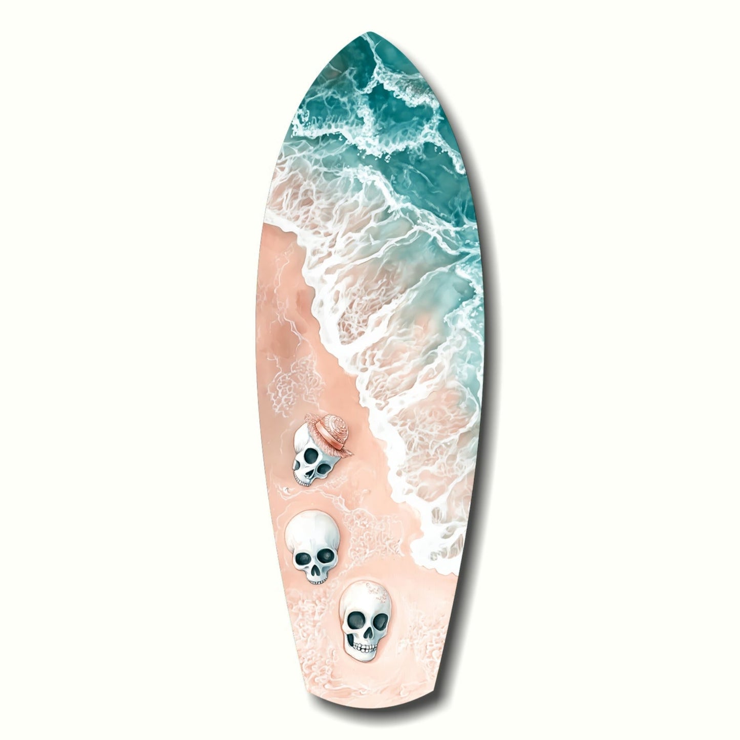 Seashore glass wall art coastal beach design