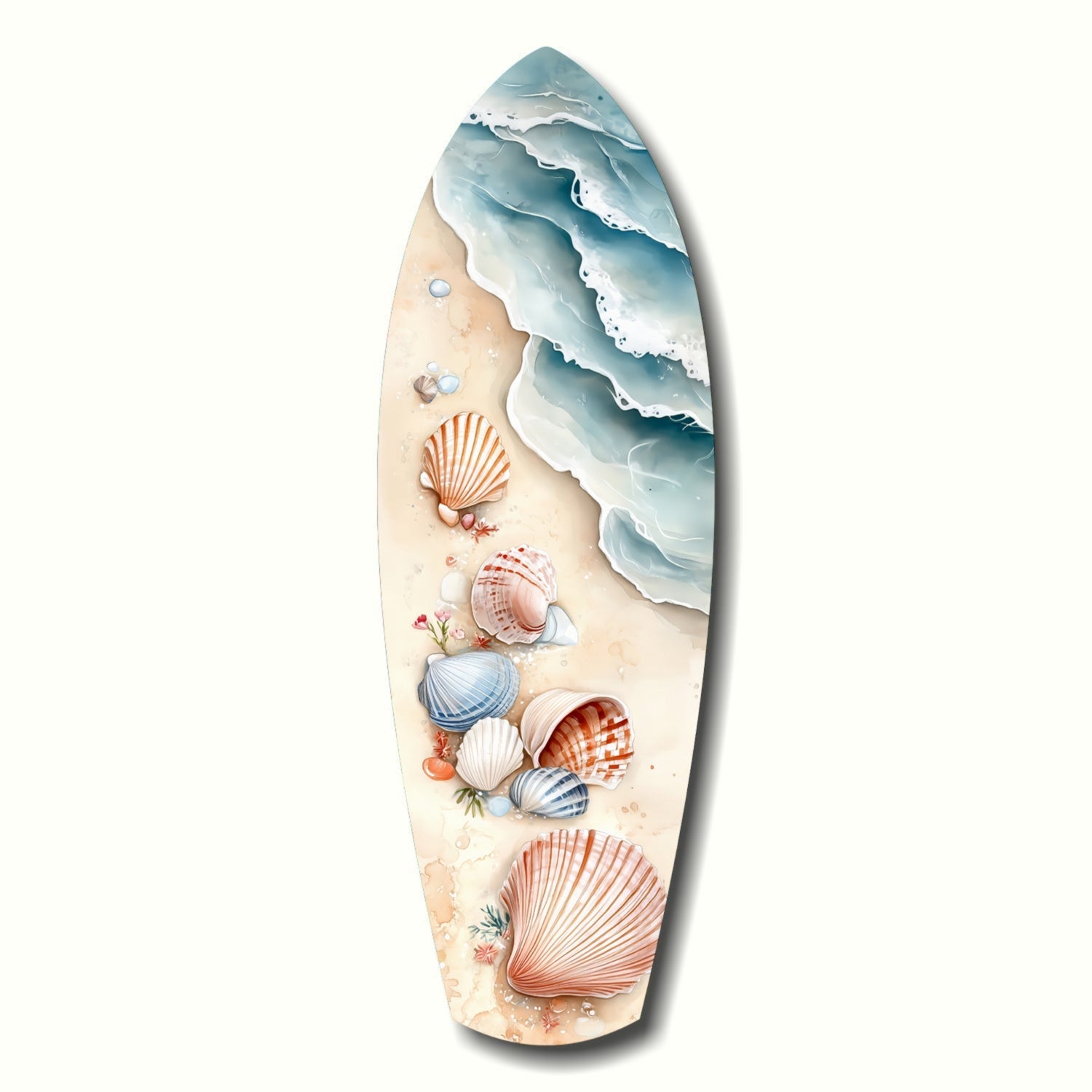 Shoreline Treasures glass wall art coastal shoreline print