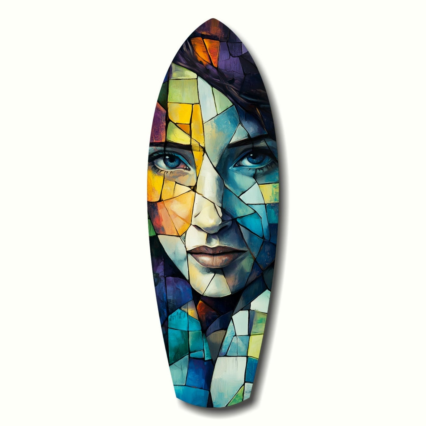 Fragmented Beauty abstract glass wall art