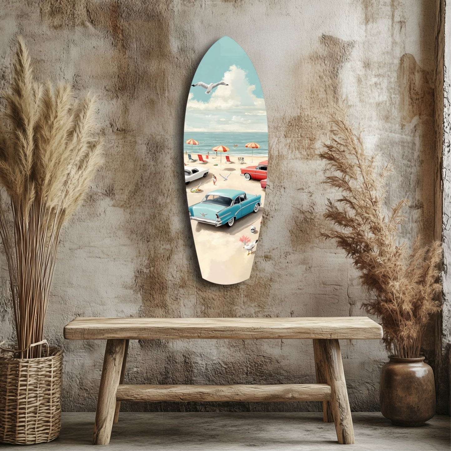 Timeless by the Sea Glass Wall Art