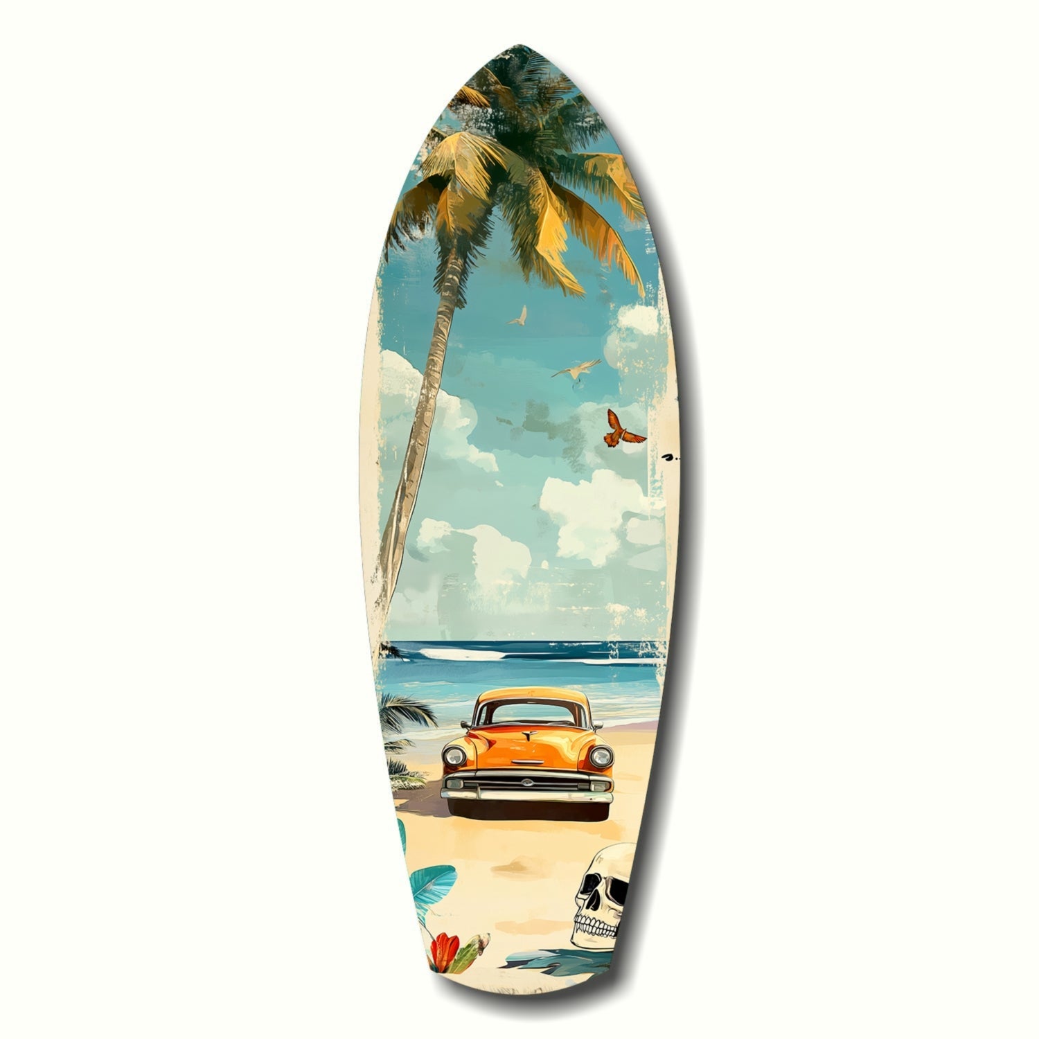 Timeless by the sea glass wall art, serene coastal panoramic scene on tempered glass