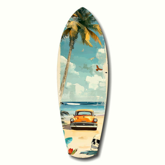 Timeless by the sea glass wall art, serene coastal panoramic scene on tempered glass