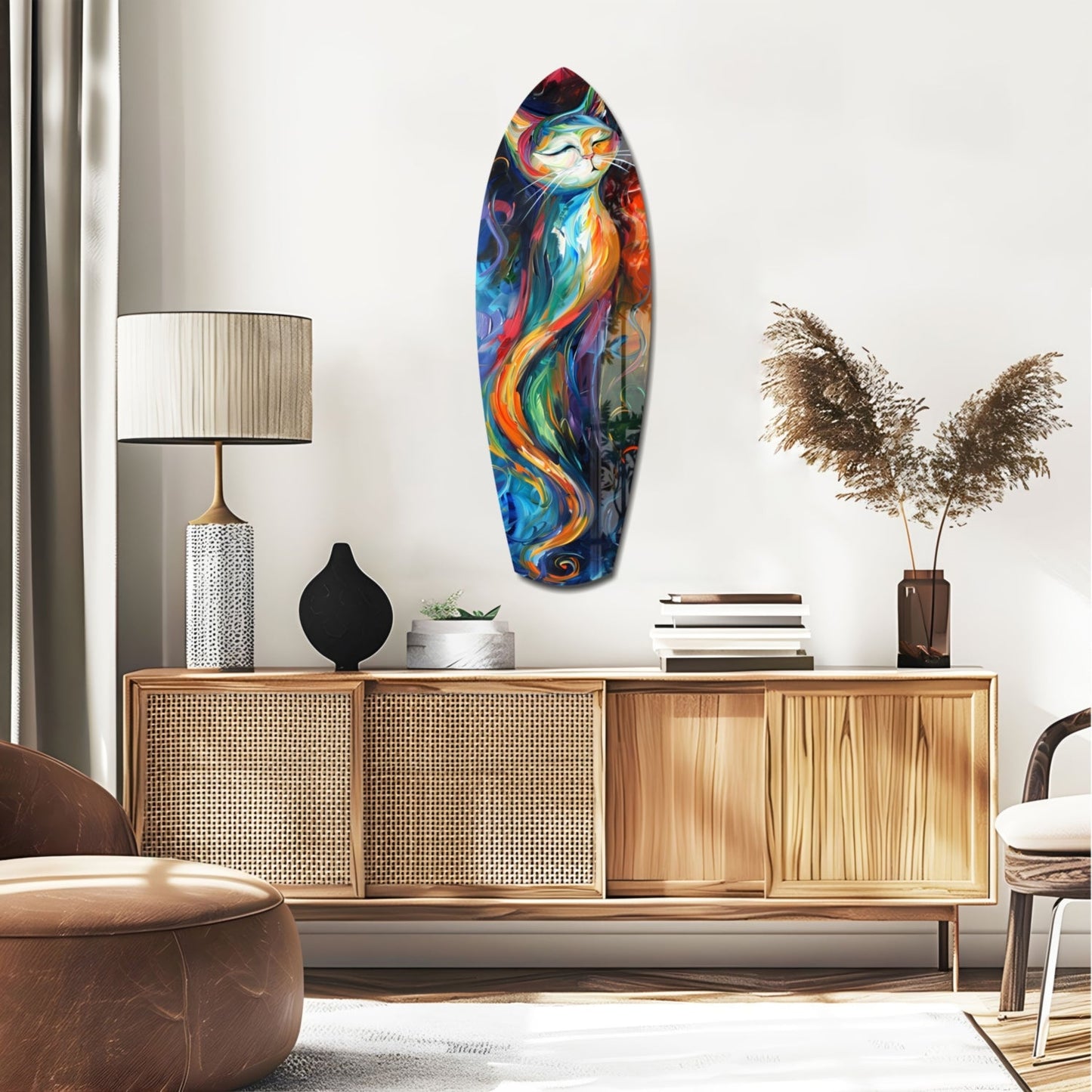 Cat Glass Wall Art - Charming Kitty Wall Decor
