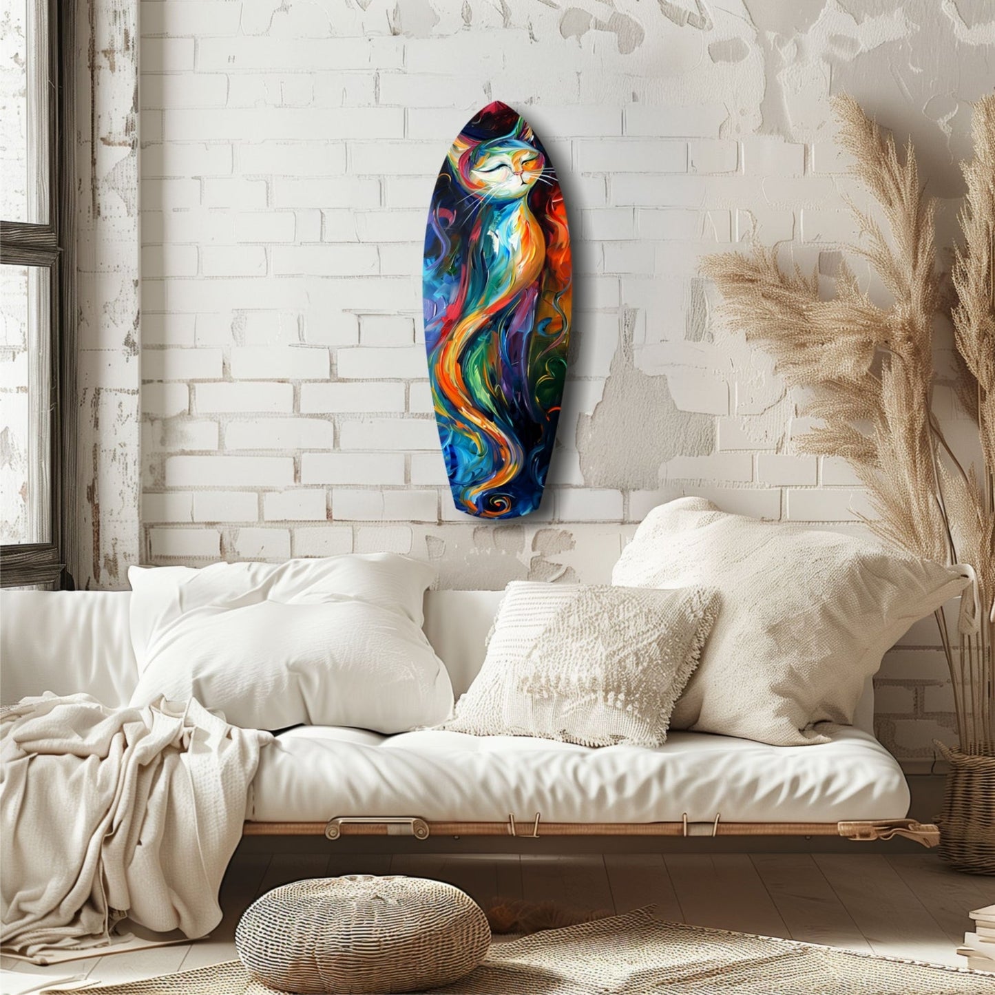 Cat Glass Wall Art - Charming Kitty Wall Decor