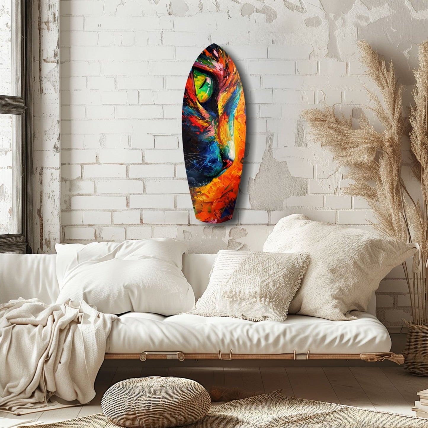 Cat Dream Glass Wall Art, Dreamy Cat Decor Print