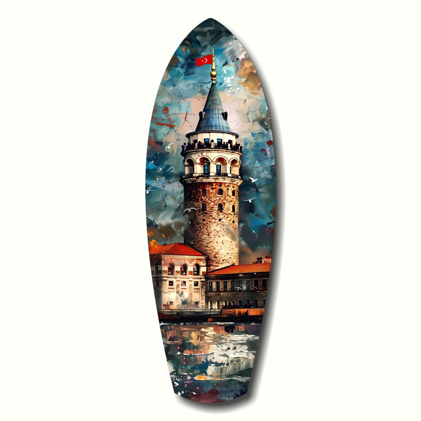 Galata Tower Istanbul glass wall art