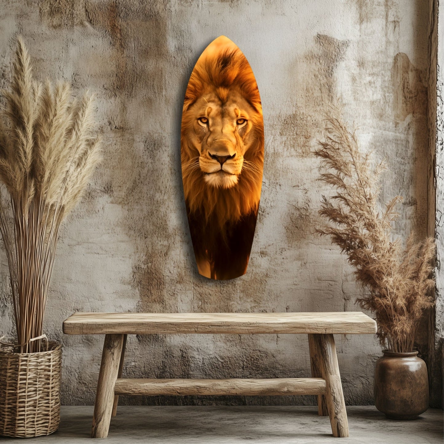 Mr Lion Glass Wall Art - Wildlife Portrait