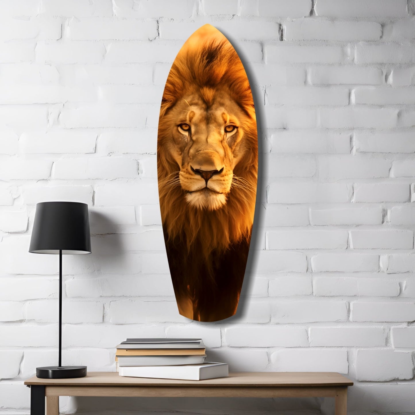 Mr Lion Glass Wall Art - Wildlife Portrait