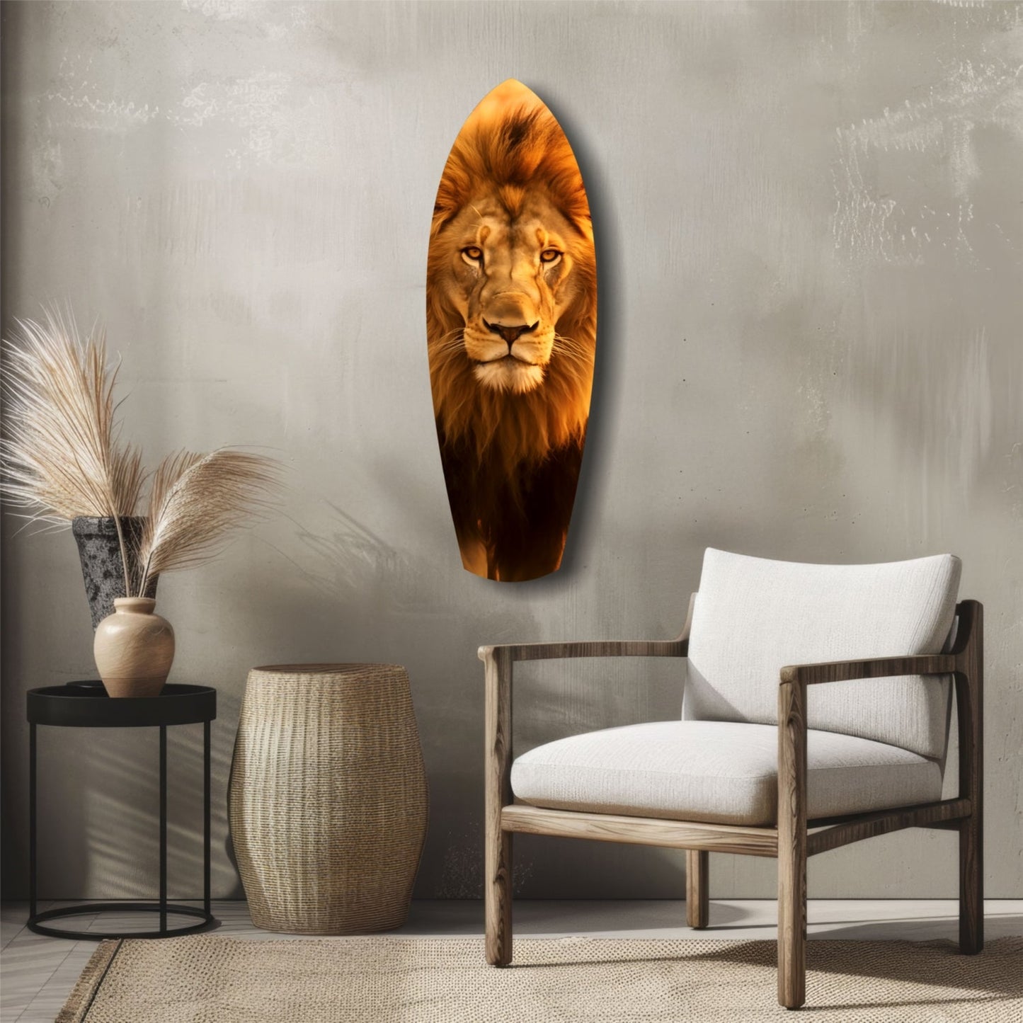 Mr Lion Glass Wall Art - Wildlife Portrait