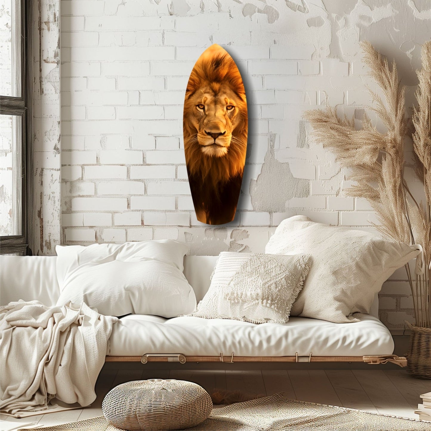 Mr Lion Glass Wall Art - Wildlife Portrait