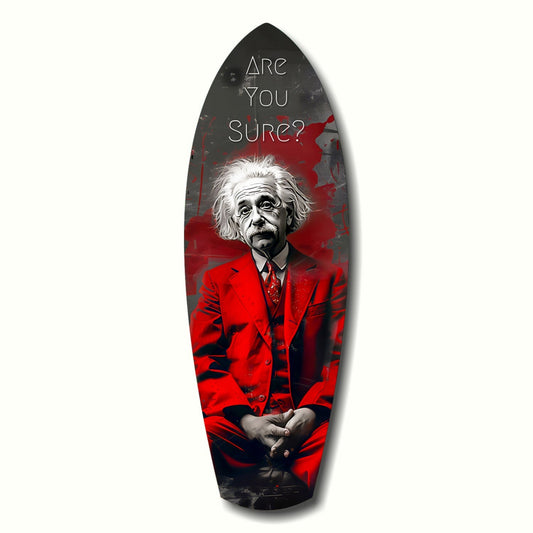 Are You Sure glass wall art with bold typography