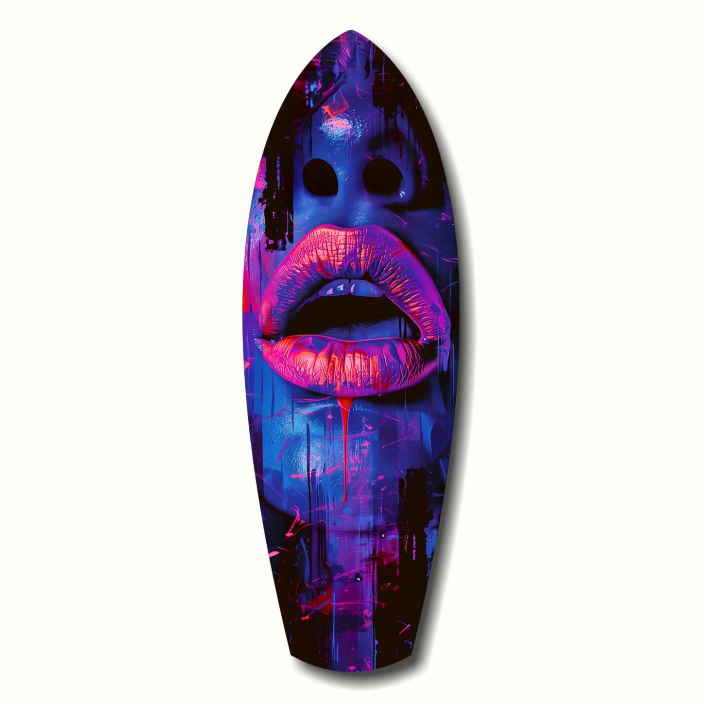 Colorful lips glass wall art pop art decor