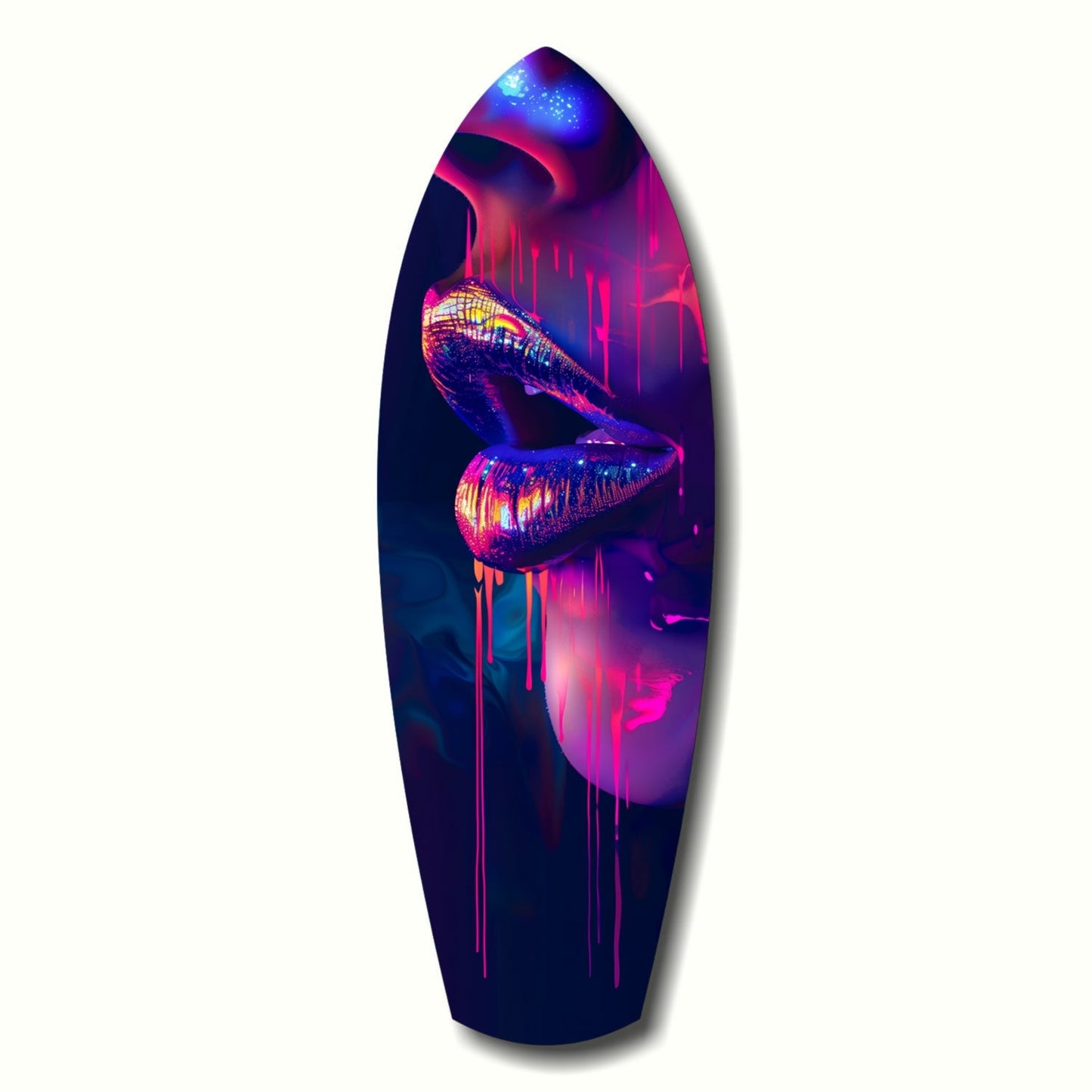 Colorful lips glass wall art pop art decor