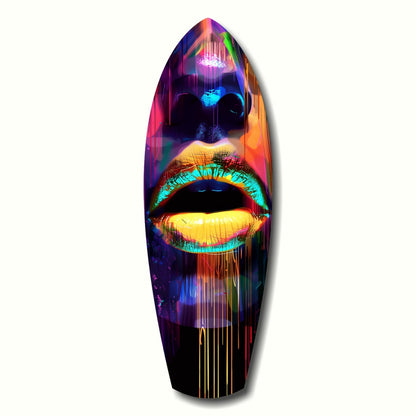 Colorful lips glass wall art pop art decor
