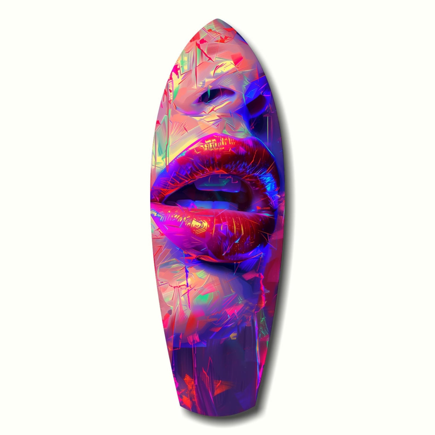 Colorful Lips Glass Wall Art