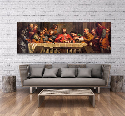 The Last Supper Leonardo da Vinci style canvas wall art