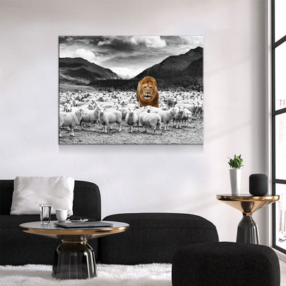 Lion Among The Sheep Motivational Canvas Wall Art