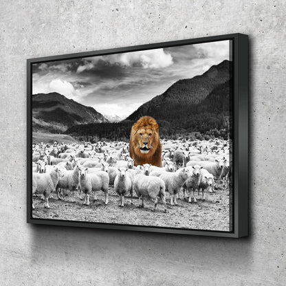 Lion Among The Sheep Motivational Canvas Wall Art