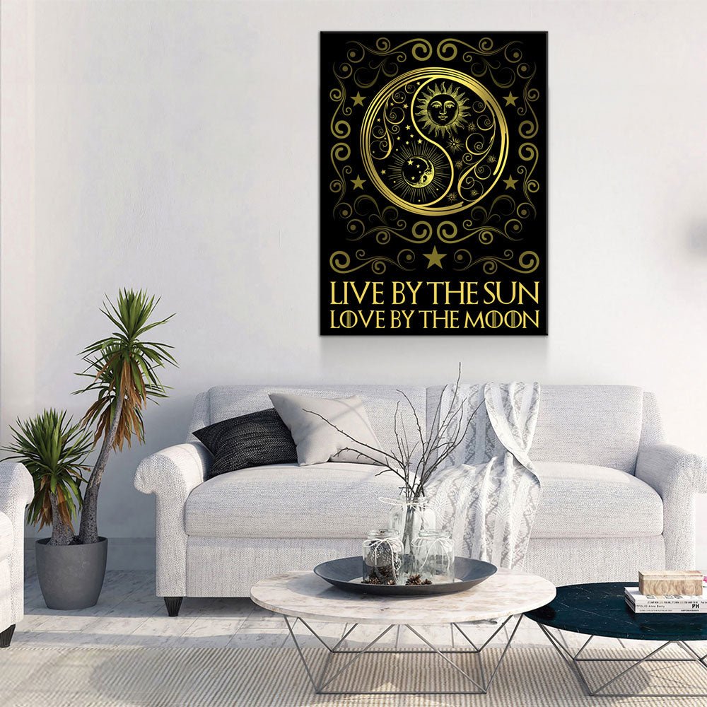 Live By The Sun Love By The Moon Canvas Wall Art